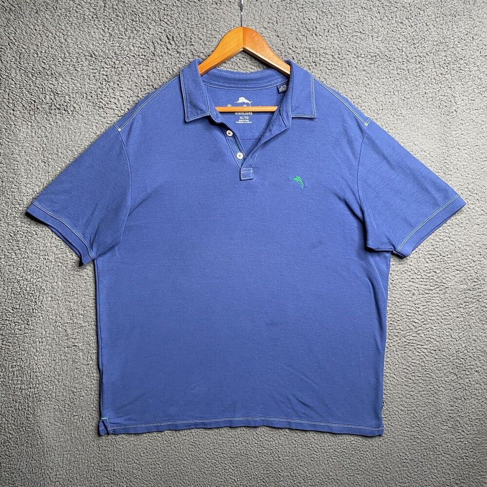 Tommy Bahama Shirt Men's XL Navy Polo Island Zone